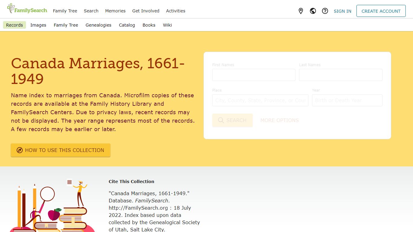 Canada Marriages, 1661-1949 • FamilySearch